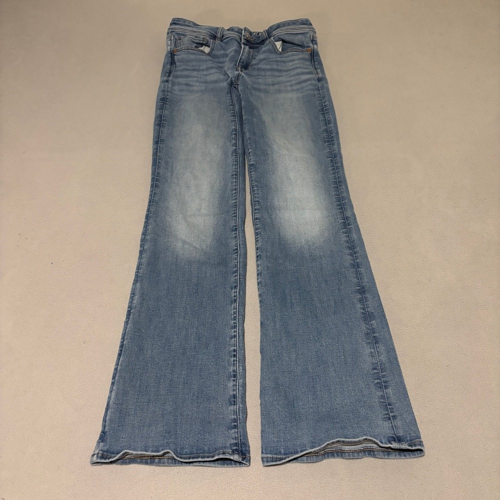 American Eagle Kick Boot Next Level Stretch Womens Size 6 Reg Medium Wash Jeans